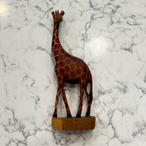 Decorative Wooden Giraffe Made in Kenya 7.5” Tall
